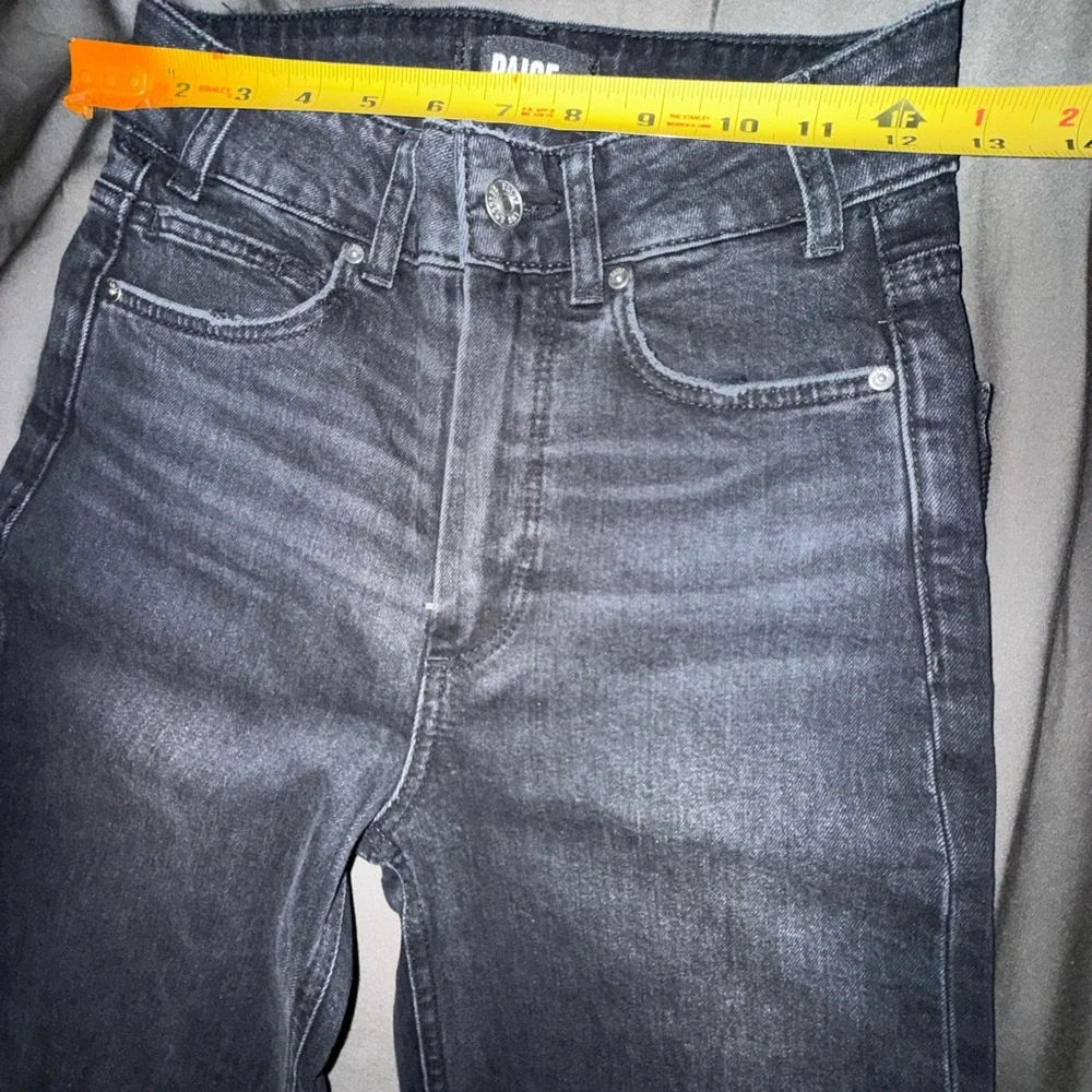 PAIGE viper black distressed High-Rise Wide Leg Jeans Sasha - Picture 10 of 10